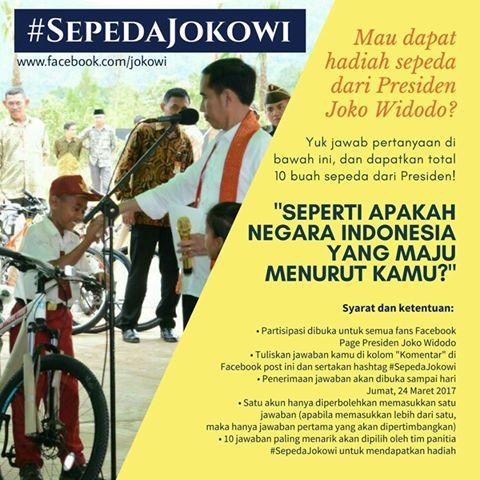 Presiden Joko Widodo Bagi Bagi Sepede Gratis Kepada Masyarakat Indonesia Presiden Joko Widodo Bagi Bagi Sepede Gratis Kepada Masyarakat Indonesia