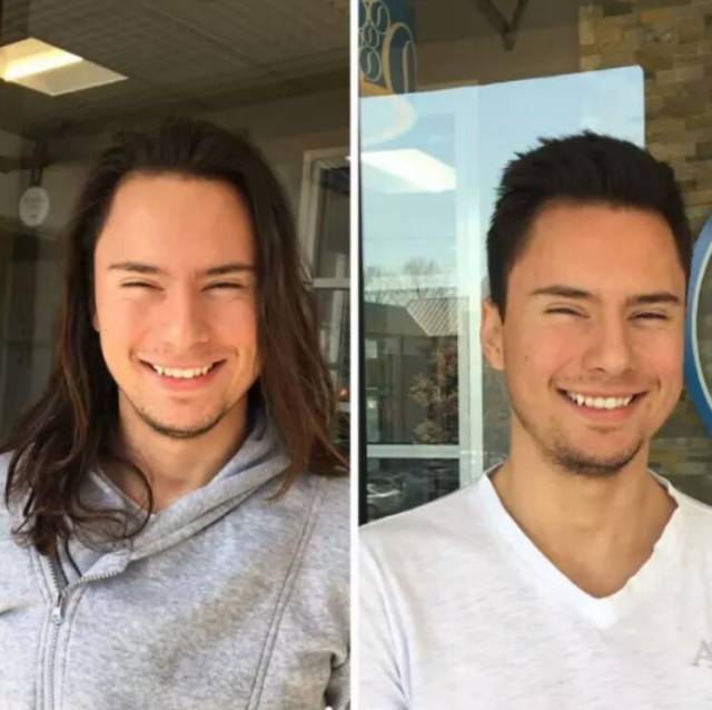 Lihat perubahan drastis 10 pria ini usai potong rambut 